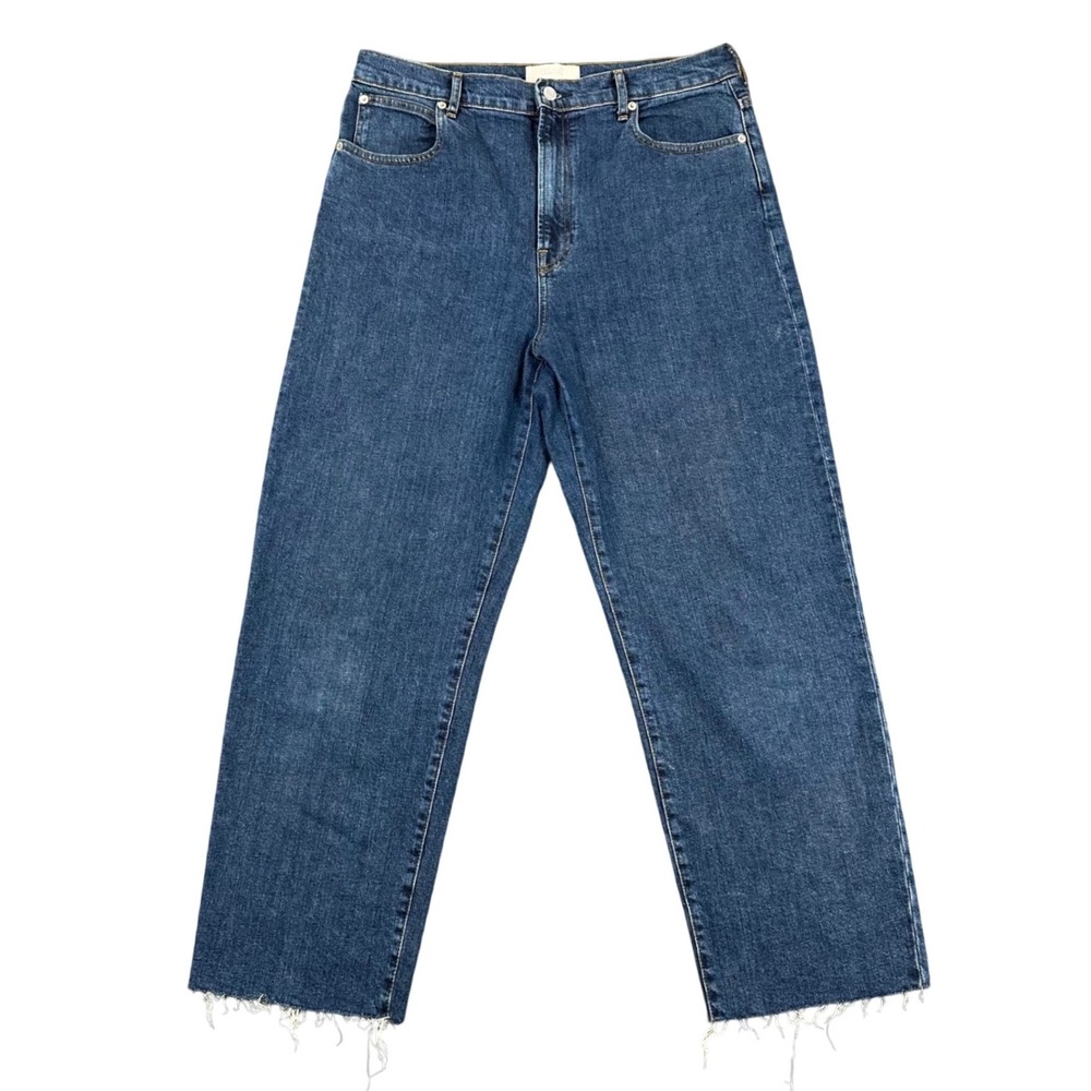 Everlane The Way High Jean Womens Size 32 Organic Cotton Raw Hem
